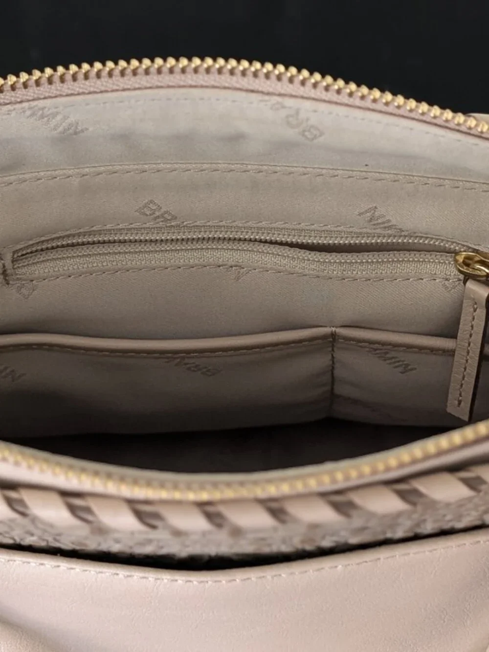 Brahmin Raelynn Natural Crawford Satchel Only + Dust Bag